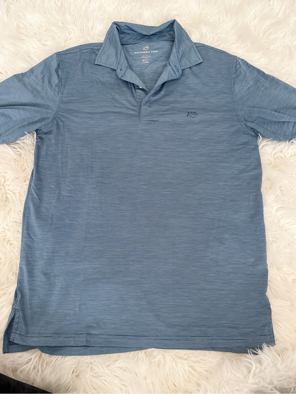 Southern Tide Men's Heathered Slate Blue Polo